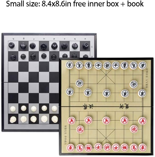 ROLTIN Juego de ajedrez de viaje magnético con tablero de ajedrez plegable, juego de mesa de ajedrez portátil, juguetes especiales para niños y