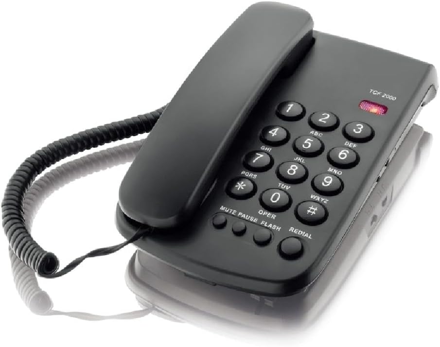 TCF-2000 Teléfono de escritorio Teléfono fijo Teléfono de reducción de ruido de sonido claro Teléfonos para oficina en casa Hotel Teléfono de