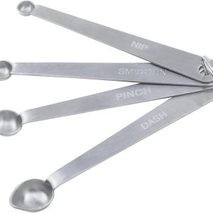 Antrader Juego de 4 cucharas medidoras de acero inoxidable 201 – Dash Pinch Smidgen Nip Herramientas de cocina y artilugios Antrader Juego de 4 cucharas medidoras de acero inoxidable 201 – Dash Pinch Smidgen Nip Herramientas de cocina y artilugios