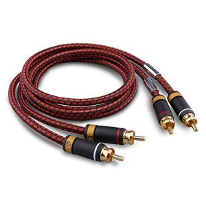 Auidophile 2RCA macho a 2RCA macho cable de audio estéreo, chapado en oro, núcleo de cobre 4N sin oxígeno (3 pies (3.3 ft) Auidophile 2RCA macho a 2RCA macho cable de audio estéreo, chapado en oro, núcleo de cobre 4N sin oxígeno (3 pies (3.3 ft)