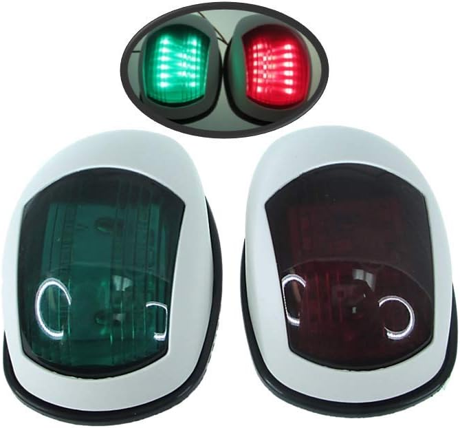 Pactrade Marine Barco Navegación LED Luz Verde Estribor Rojo Puerto Blanco PC IP66