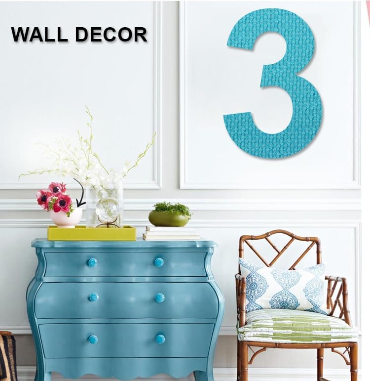 Tablero grande de madera de 17 pulgadas con número 3, 14 de pulgada de grosor, sin terminar, de madera en blanco, para decoración de pared,