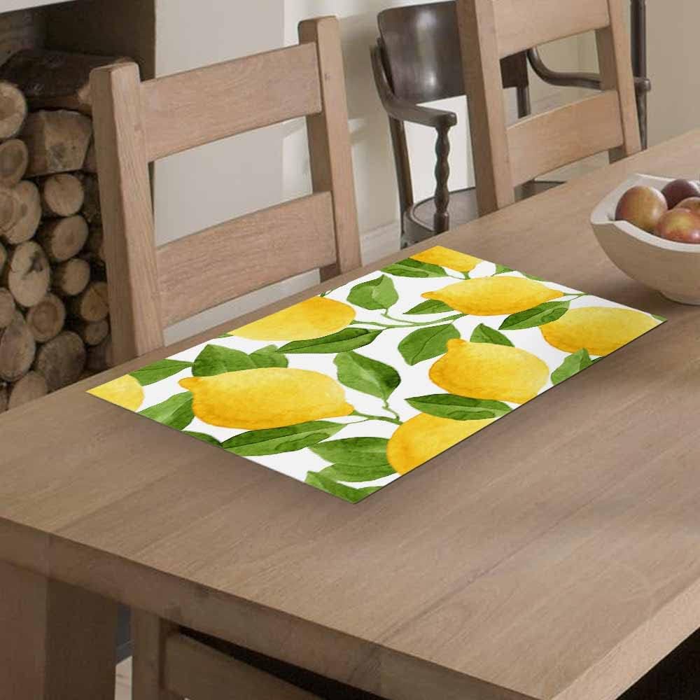 Beabes Tapete de secado de platos de pintura de limón, tapete de secado amarillo para encimera de cocina, 18 x 24 pulgadas, tapete plegable de