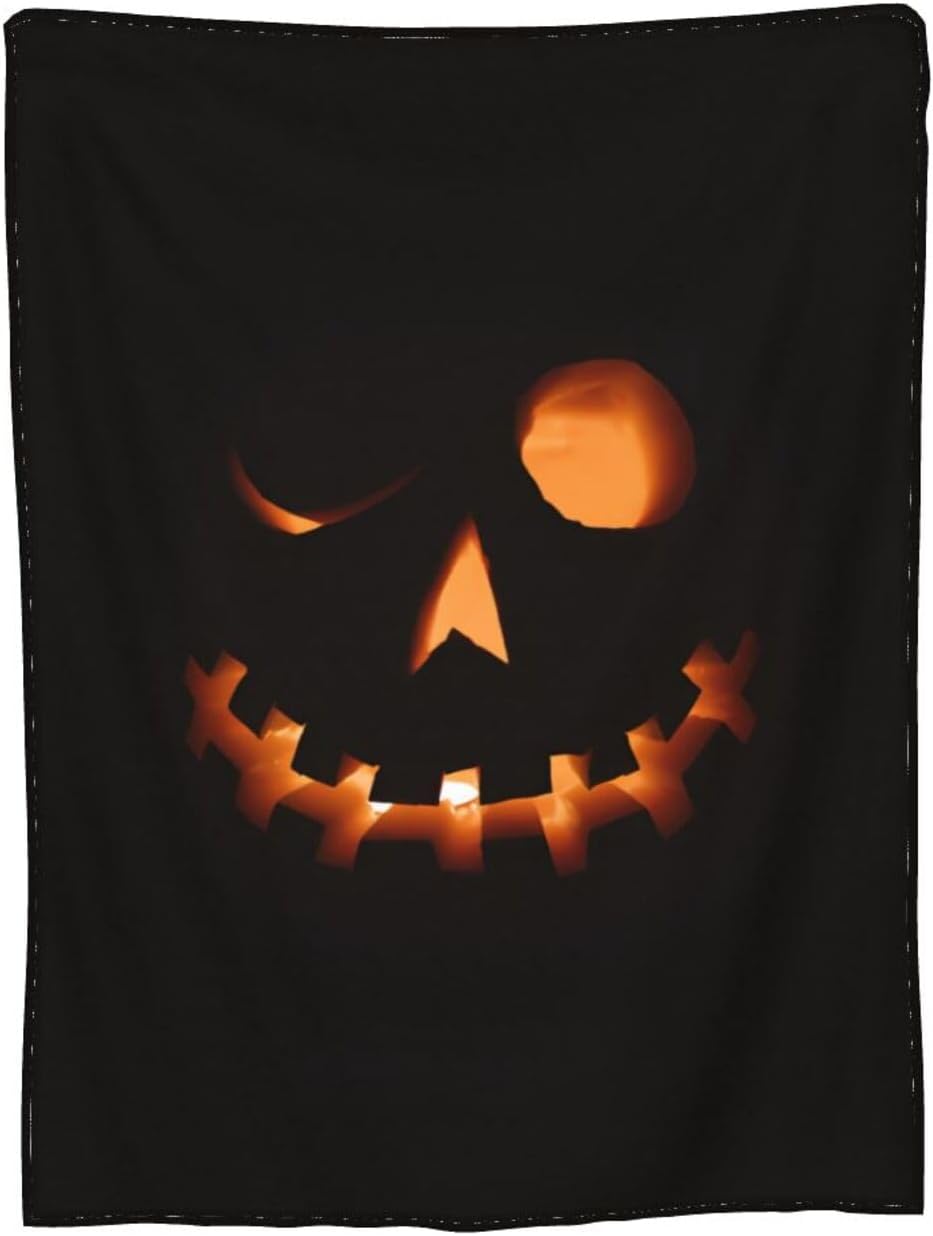 Manta de microforro polar ultrasuave para Halloween, ligera, mullida y cálida, manta de franela de Halloween para sofá, cama, sala de estar, 50 x 40