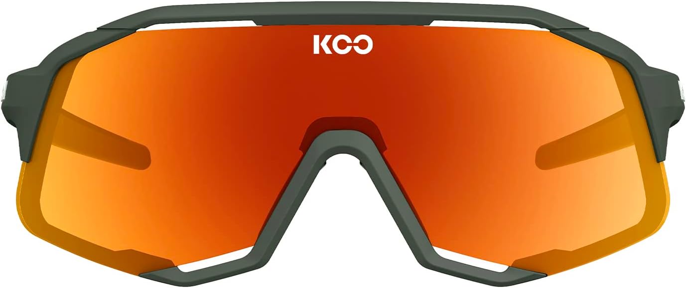 KOO Demos – Gafas de sol I Performance para carretera, ciclistas de MTB y deportes de ciclocross – Verde Mate Naranja, Verde Mate Naranja