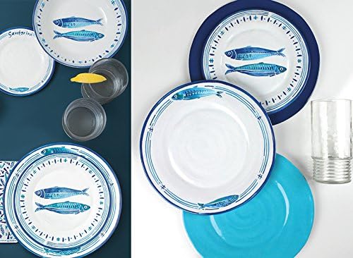 Le Cadeaux Santorini – Platos de ensalada de melamina (4 unidades)