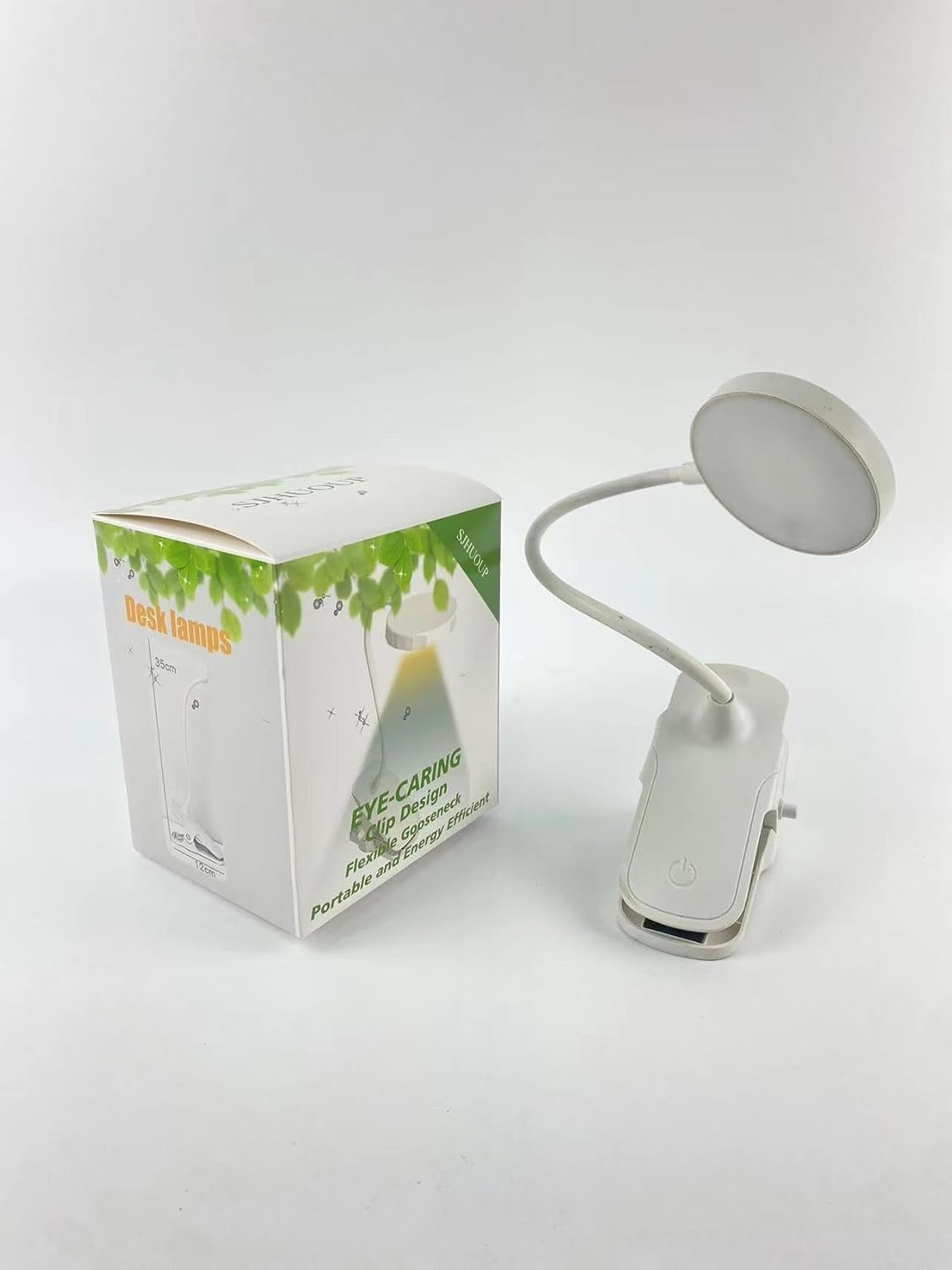 SJHUOUP – Lámpara de escritorio con clip, 3 modos de iluminación, 10 modos de iluminación, 10 brillos regulables, luz de abrazadera USB, flexible,