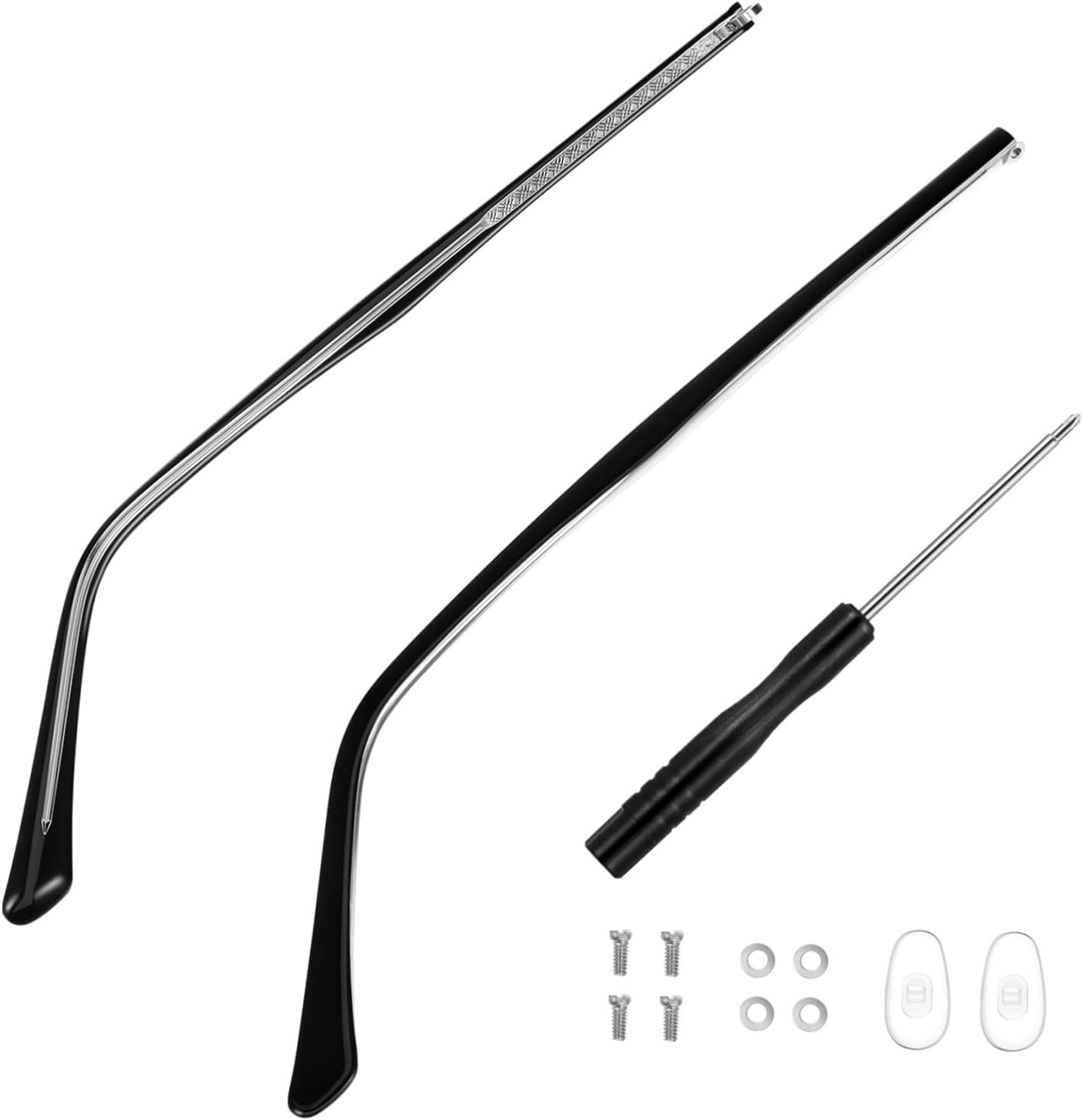 1 par de accesorios para gafas de sol Kit de reparación de piernas Gafas de sol magnéticas Gafas de sol negras retro Accesorios para gafas gafas