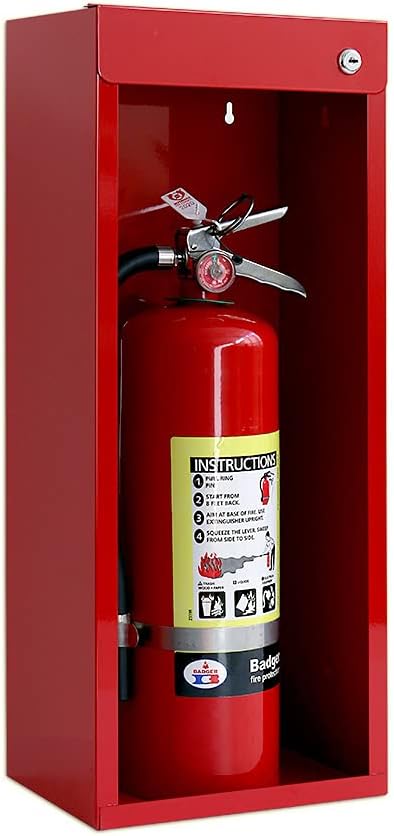 Armario extintor de incendios  Armario de acero para montaje en pared y superficie  Capacidad para 5 libras y 10 libras  Sin puerta con versión de