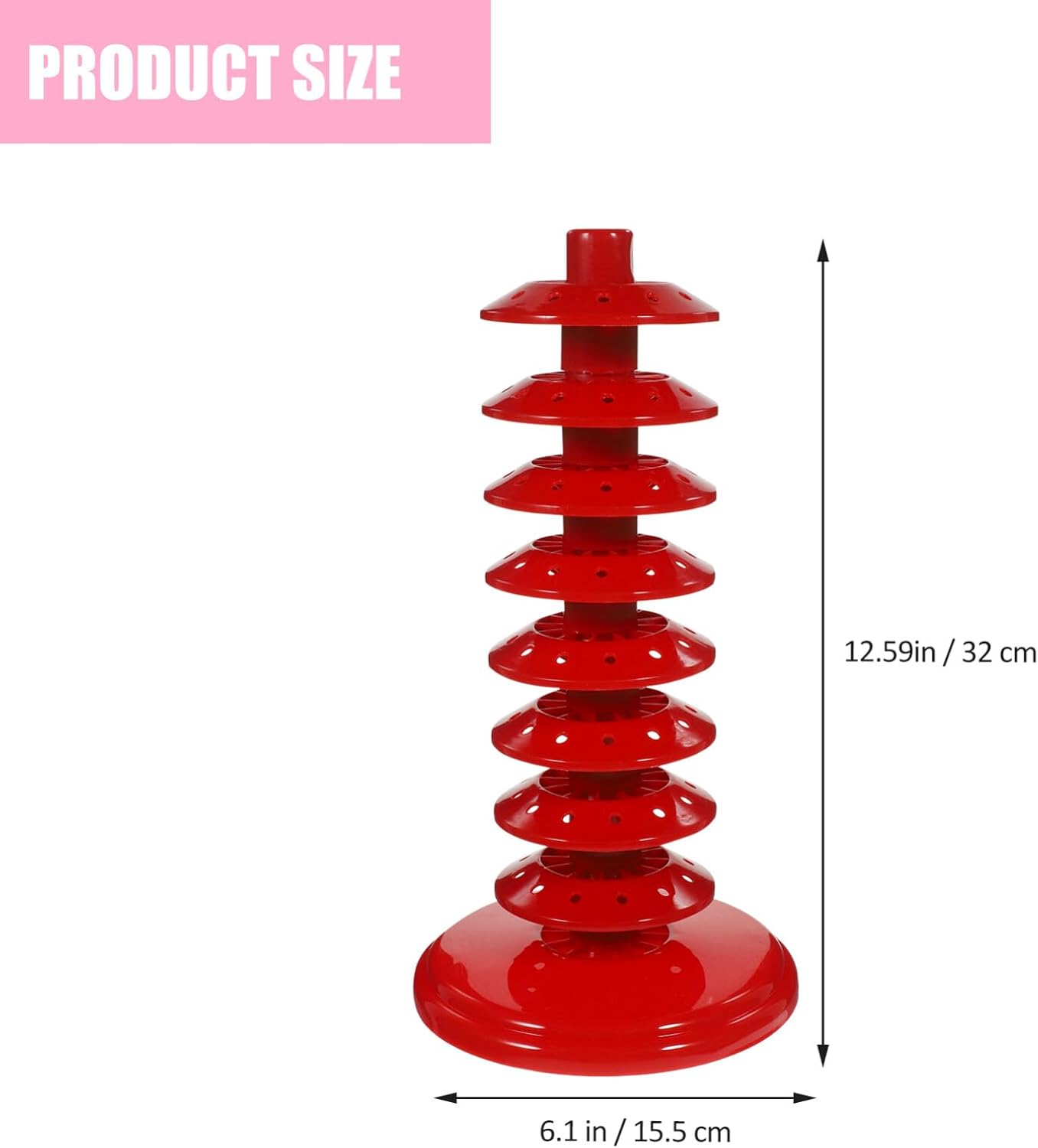 PRETYZOOM Soporte para paletas para tartas, múltiples agujeros, 8 niveles, soporte de plástico para piruletas, soporte de secado de paletas para