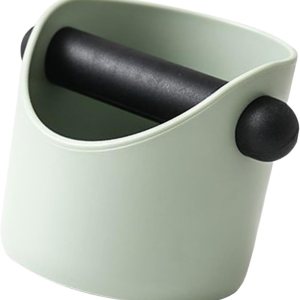 Cajas de golpeo de espresso, cajas de gran capacidad y base antideslizante, herramientas de barista, accesorios para máquina de espresso, gris verde Cajas de golpeo de espresso, cajas de gran capacidad y base antideslizante, herramientas de barista, accesorios para máquina de espresso, gris verde