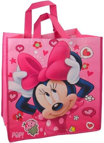 Disney Minnie Mouse – Bolsa grande no tejida reutilizable, color rosa