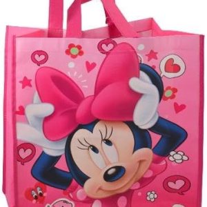 Disney Minnie Mouse – Bolsa grande no tejida reutilizable, color rosa Disney Minnie Mouse – Bolsa grande no tejida reutilizable, color rosa