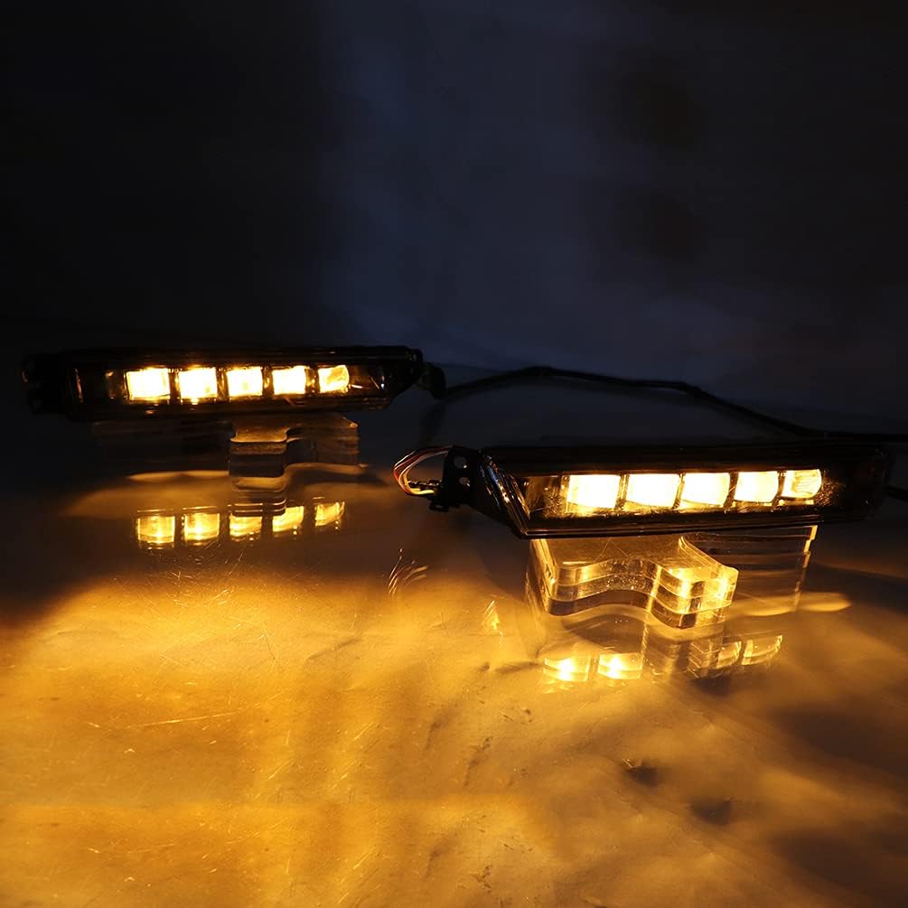 2 piezas LED antiniebla luz intermitente amarillo coche LED luces de circulación diurna DRL luz nocturna azul impermeable para Honda CR-V CRV 2020