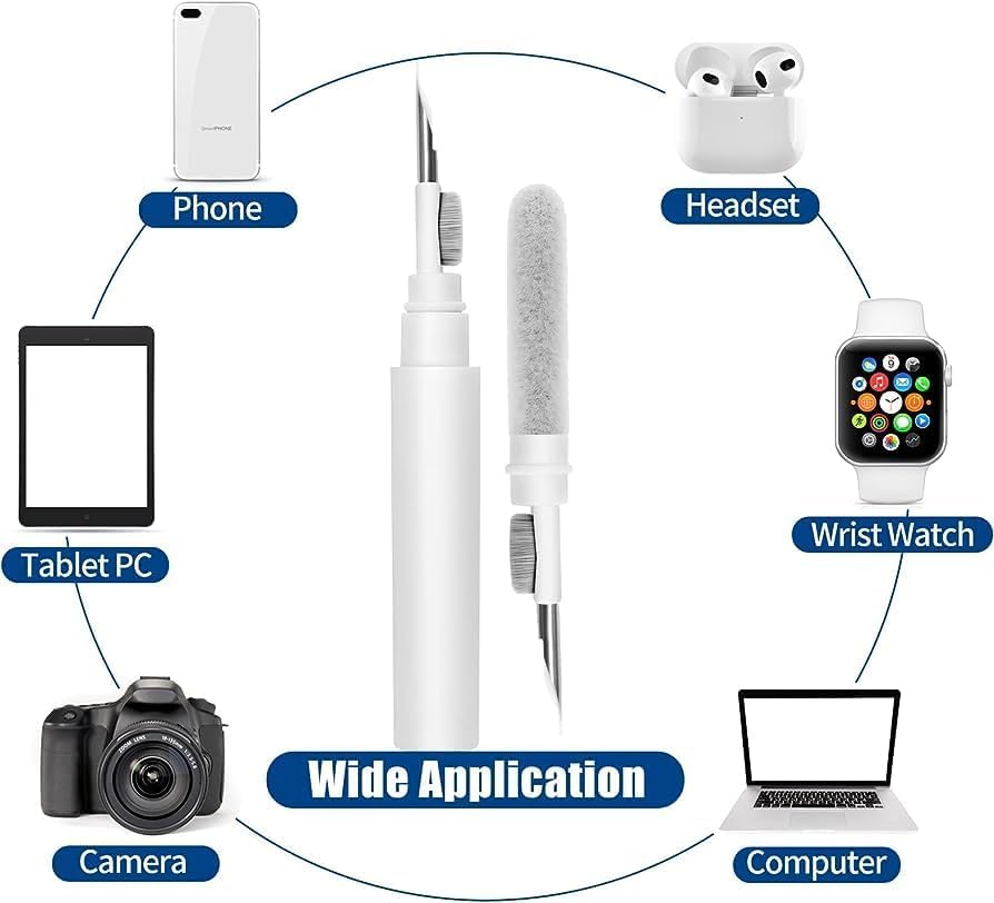 Kit de limpieza para Airpods, bolígrafo de limpieza de auriculares, kit de limpiador de teléfono, herramienta de limpieza de auriculares