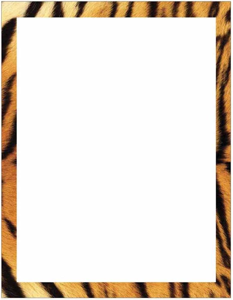 Papel de carta de papelería con estampado de tigre, diseño de animales de vida silvestre, regalo, negocios, oficina, fiesta, suministros escolares