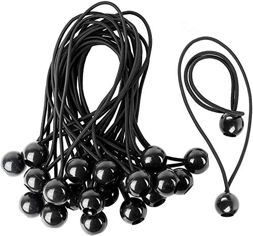 Paquete de 30 cuerdas elásticas de lona de alta calidad de 6 pulgadas  Correa de amarre resistente a la intemperie para campamento, tiendas de