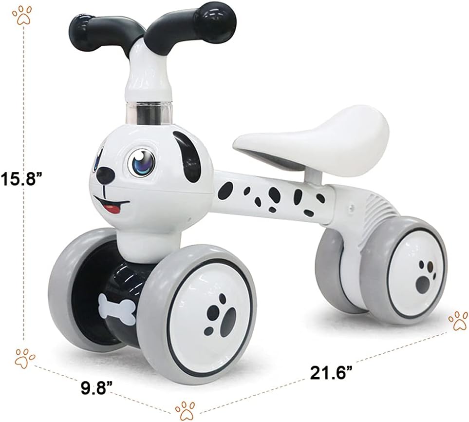 Ancaixin Bicicletas de equilibrio para bebés para niños de 1, 2, 3 años, juguetes de equitación para niños de 10 a 36 meses, sin pedales, 4 ruedas,