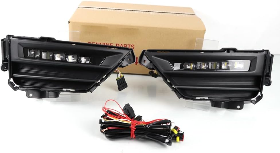 2 piezas LED antiniebla luz intermitente amarillo coche LED luces de circulación diurna DRL luz nocturna azul impermeable para Honda CR-V CRV 2020