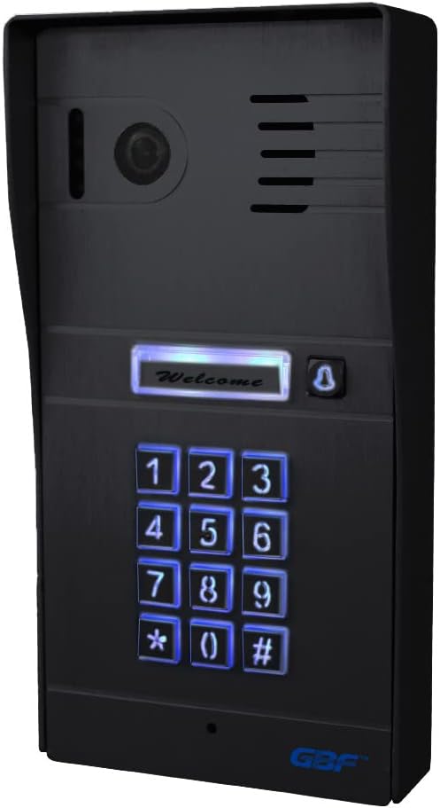 GBF Kit de sistema de intercomunicación de video inteligente para puerta y timbre de puerta, 1080P HD, teclado inteligente, un monitor táctil de 7