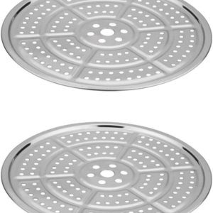 Paquete de 2 estantes de acero inoxidable para conservas a presión de 12.6 pulgadas, estantes de conservas duraderos, bandeja de vapor redonda para Paquete de 2 estantes de acero inoxidable para conservas a presión de 12.6 pulgadas, estantes de conservas duraderos, bandeja de vapor redonda para