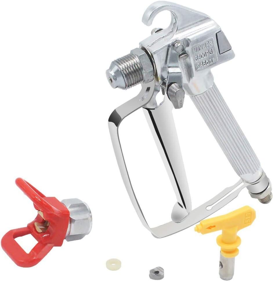 Pistola de pulverización sin aire de alta presión con 517 puntas y protector de punta, 2 filtros de pistola de pintura sin aire