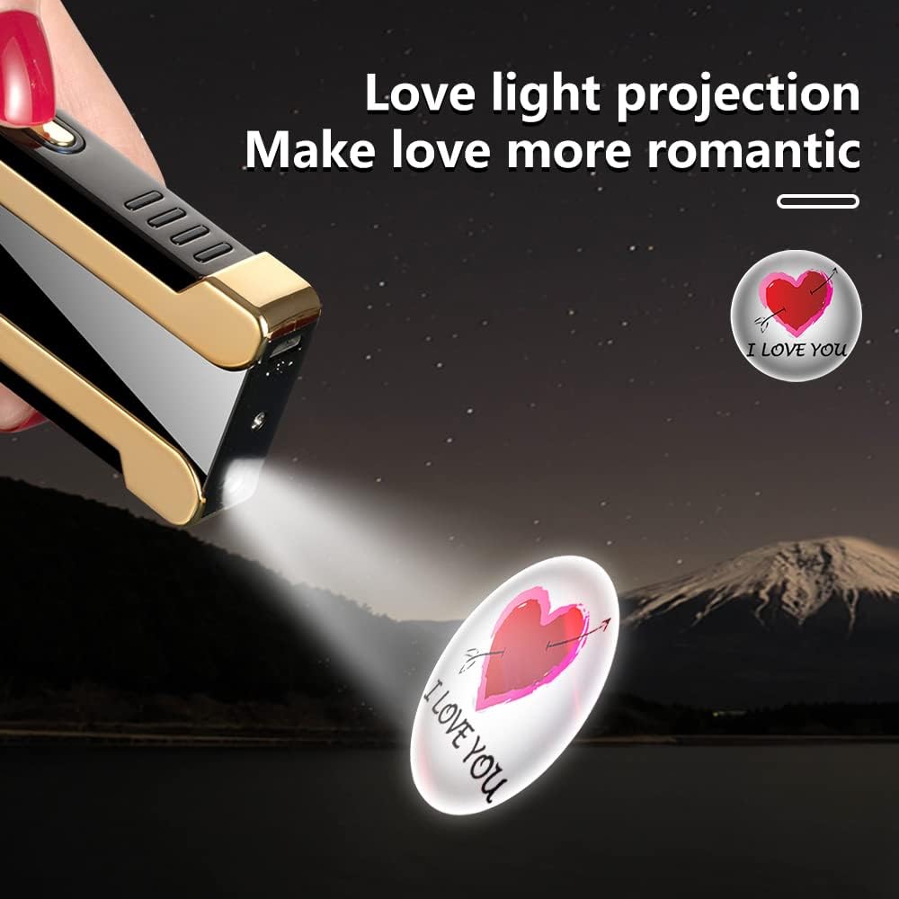 YOZWOO Encendedor de plasma recargable por USB, encendedor eléctrico resistente al viento, sin llama, encendedor de doble arco, personalizable con