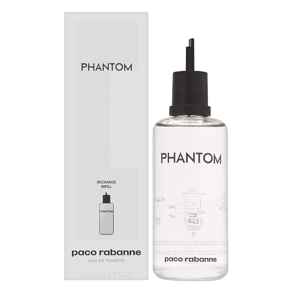 Paco Rabanne Phantom – Recarga de recarga de Eau de Toilette para hombre de 6.8 oz