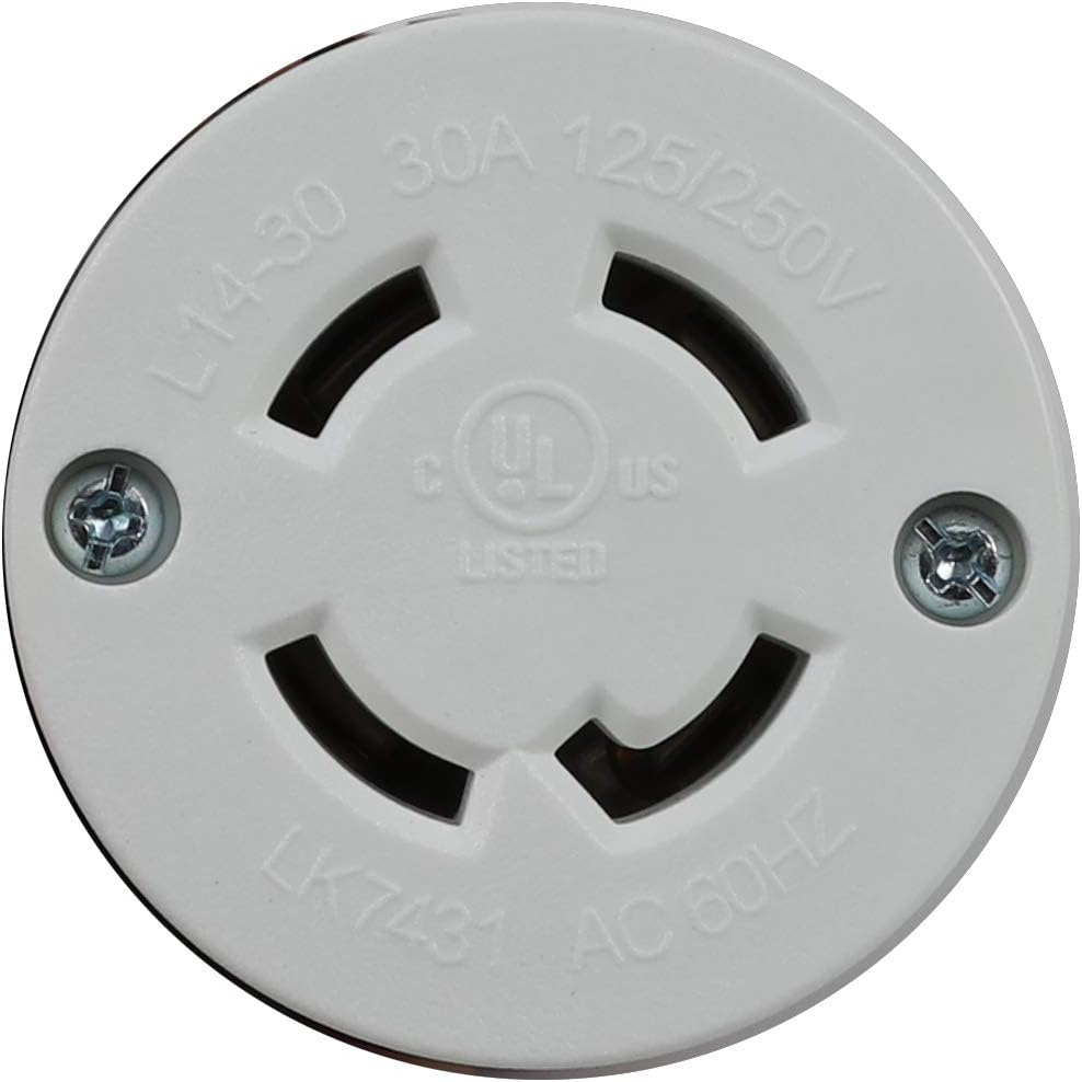 Nema L14-30R 30A 125250V 3 polos 4 cables Conector de receptáculo hembra de bloqueo de grado industrial, bloqueo giratorio industrial L14-30