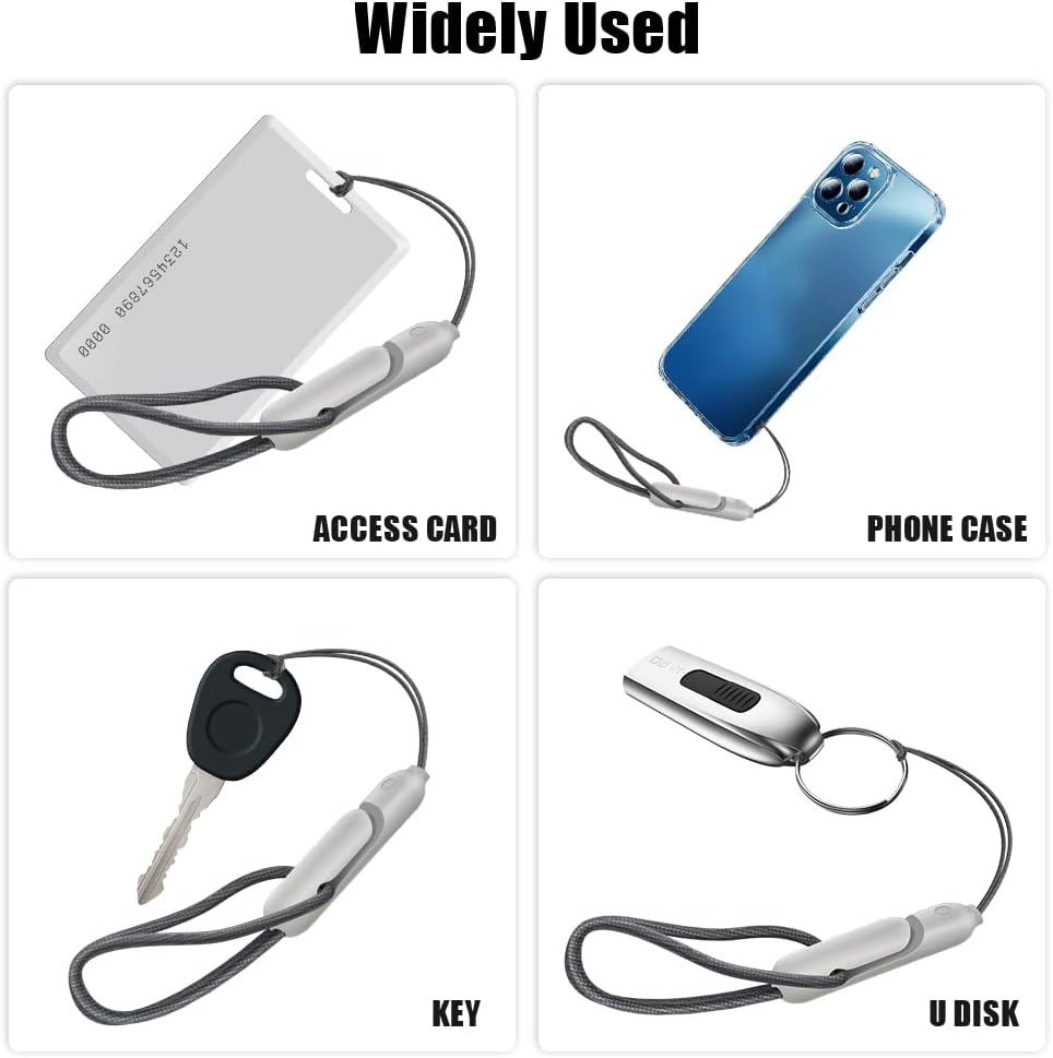 HiFan Cordón compatible con AirPods Pro 2, cordón anticaídas y antipérdida, cordón ajustable con clip para AirPods Pro 2 (2 gris)