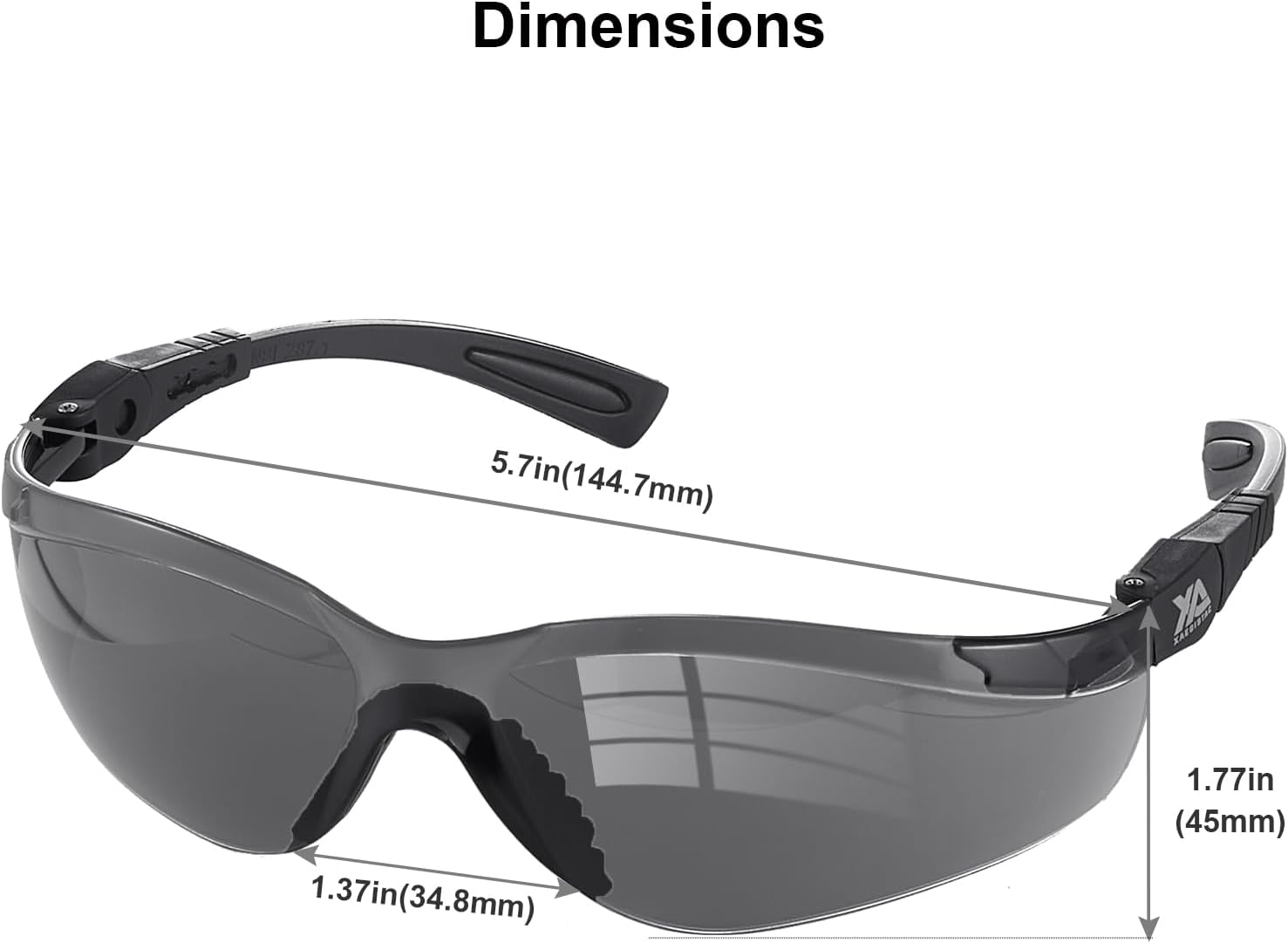 xaegistac Shooting Glasses Anti-fog Shooting Range Eye Protection, Adjustable Safety Glasses with Zipper Hard Case