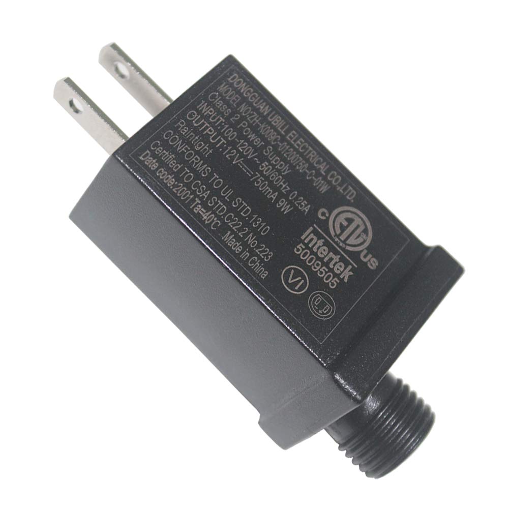 Fuente de alimentación LED de 12 V, paquete de 2 transformadores LED de bajo voltaje clase 2, fuente de alimentación IP44 enchufe de EE. UU.,
