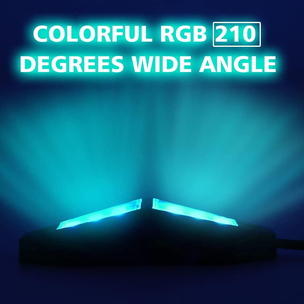 Winunite 12 módulos de luces LED RGB de roca 24 LED de 210 grados de gran angular, modo de música impermeable, 29 colores cambiantes, modo de voz,