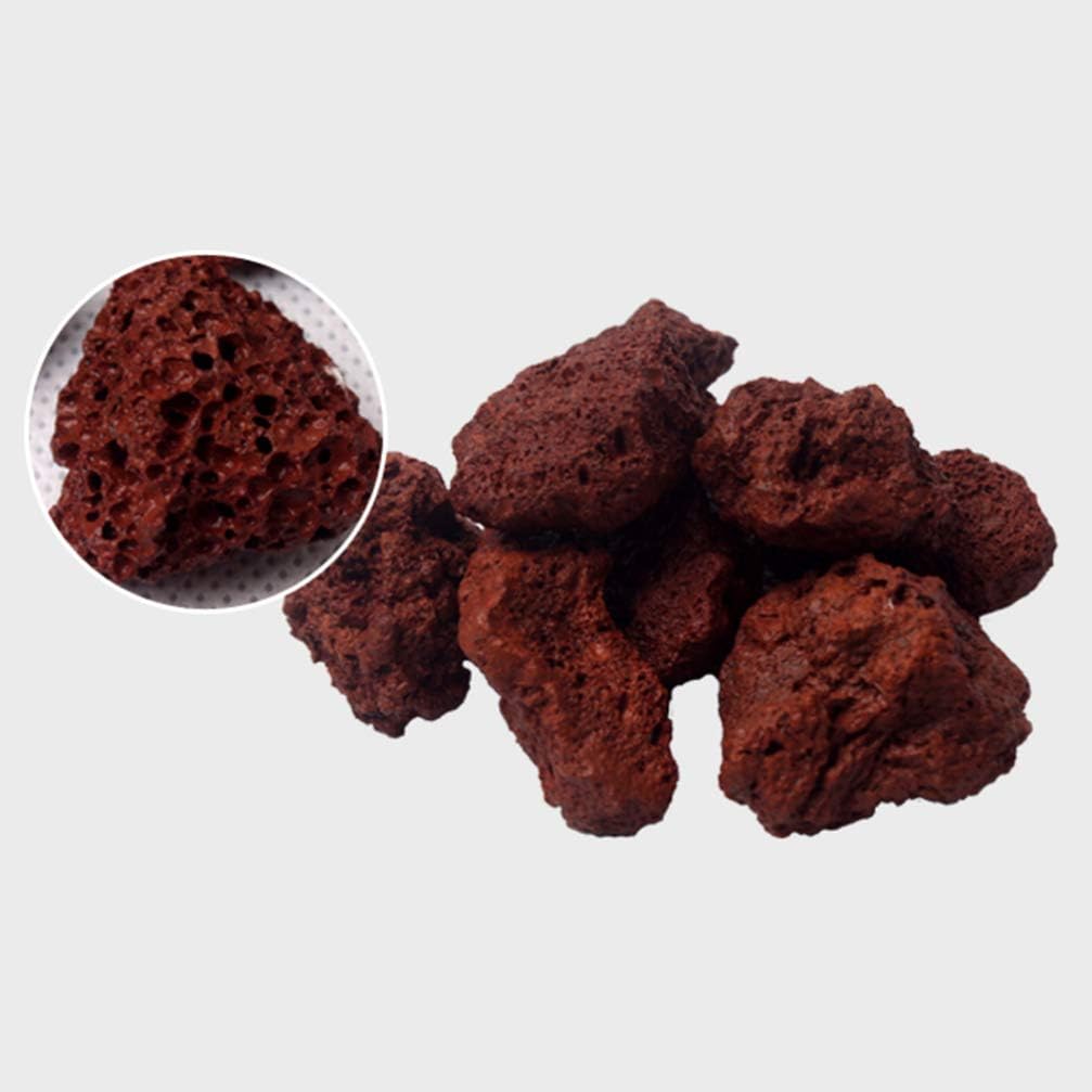 VILLCASE Rocas de acuario grandes, acuarios, rocas volcánicas, adorno de roca de lava subacuática natural, material de filtro de lava para pecera,