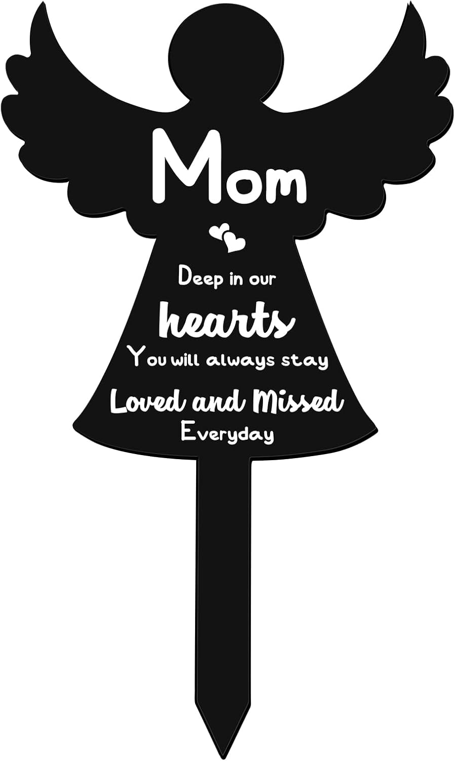 Roowest Marcador de placa conmemorativa para el Día de la Madre, decoración de tumba, regalos de recuerdo de condolencias para cementerio al aire