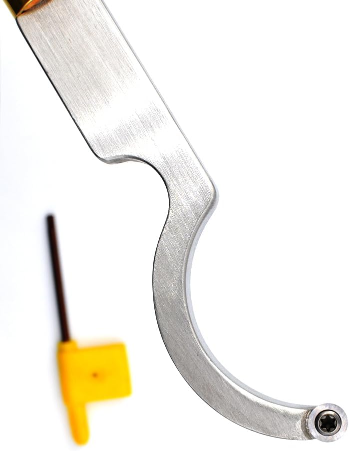 Herramienta de torneado de madera hueco para cuello de cisne, barra de herramientas de cincel de torno con punta de carburo con cortador de