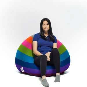 Yogibo Pod X – Puf pequeño para adultos y adolescentes con relleno, suave, afelpado, cómodo, sensorial, funda lavable, arcoíris Yogibo Pod X – Puf pequeño para adultos y adolescentes con relleno, suave, afelpado, cómodo, sensorial, funda lavable, arcoíris