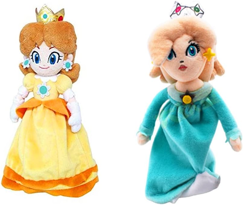 HUAWELL Super Marry All Star Collection Princes Peach – Peluche de peluche de Príncipes Rosalina y Dasy de 8 pulgadas (Princes Rosalina y Dasy)