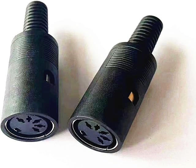 Enchufe macho DIN de 5 pines, enchufe hembra y enchufe compatible con teclado MIDI y micrófono (6 piezas)