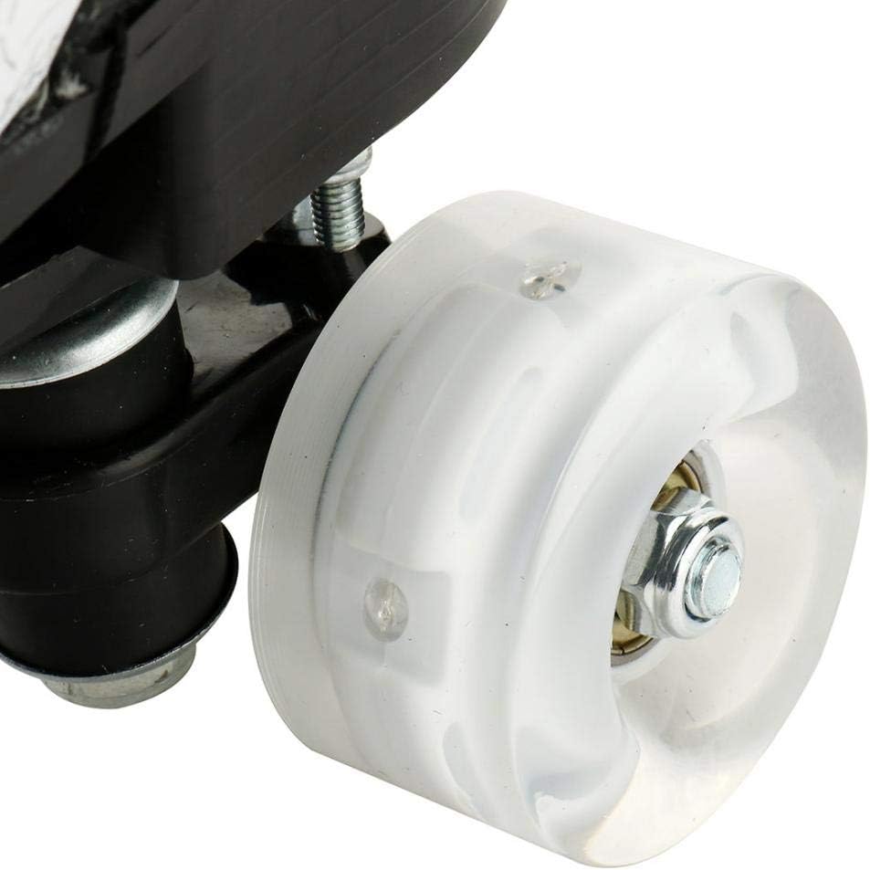 Patines unisex de doble fila, cuatro ruedas, patines altos, patrón de rayos, para principiantes, mujeres, hombres, niños y niñas