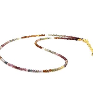 Gempires Multi Sapphire Beads Necklace, September Birthstone, Handmade Jewelry, 14k Gold Plated 18 Inch Adjustable Chain (Multi Sapphire) Gempires Multi Sapphire Beads Necklace, September Birthstone, Handmade Jewelry, 14k Gold Plated 18 Inch Adjustable Chain (Multi Sapphire)