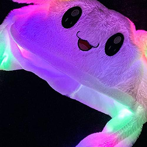 Sombrero con orejas de conejo de peluche con movimiento, divertido, para niños y adultos, fiestas de Navidad, disfraces