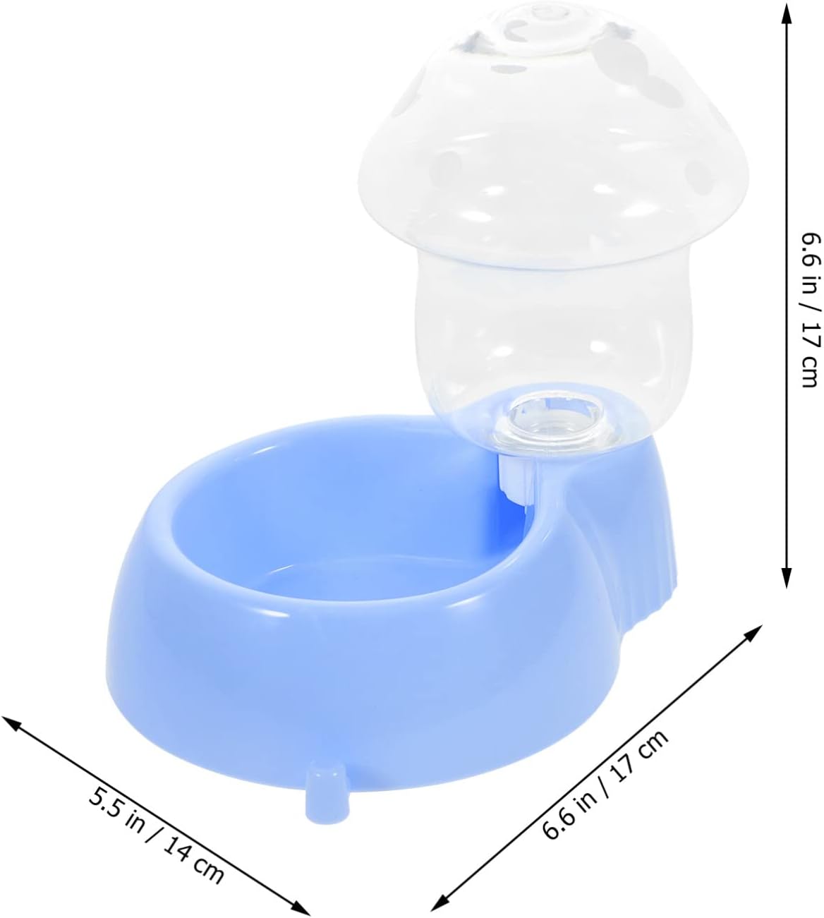 POPETPOP Dispensador automático de gravedad para mascotas, alimentador de agua para perros y gatos, forma de hongo, recipiente para platos de
