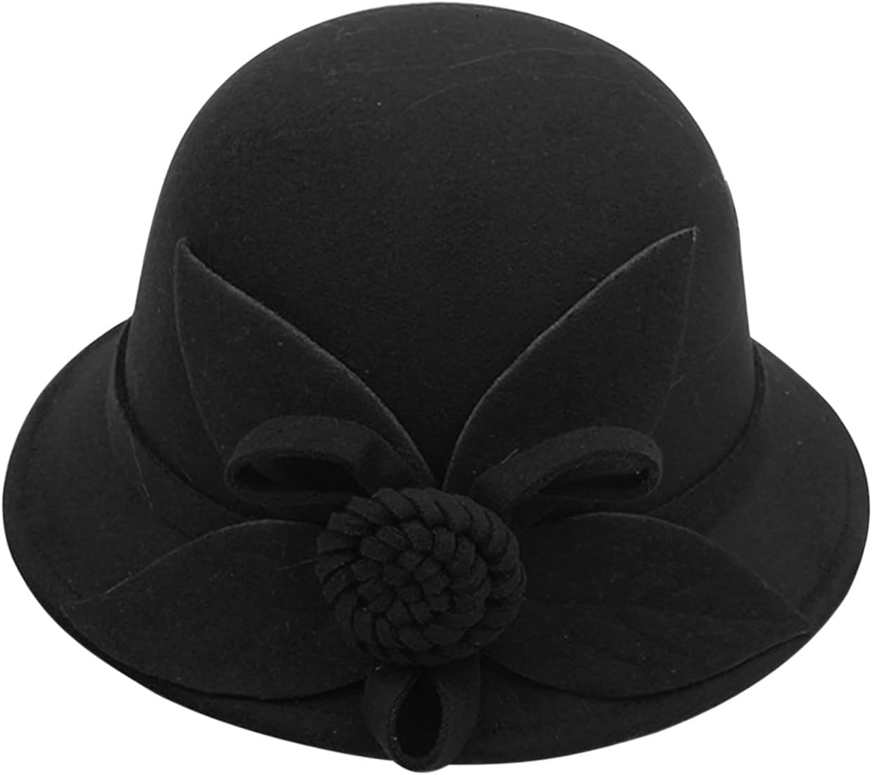 Sombreros de cubo de flores para mujer, vestido de ala ancha, sombrero de cloche de iglesia, sombreros de boliche de boda, fiesta de té, Fedora