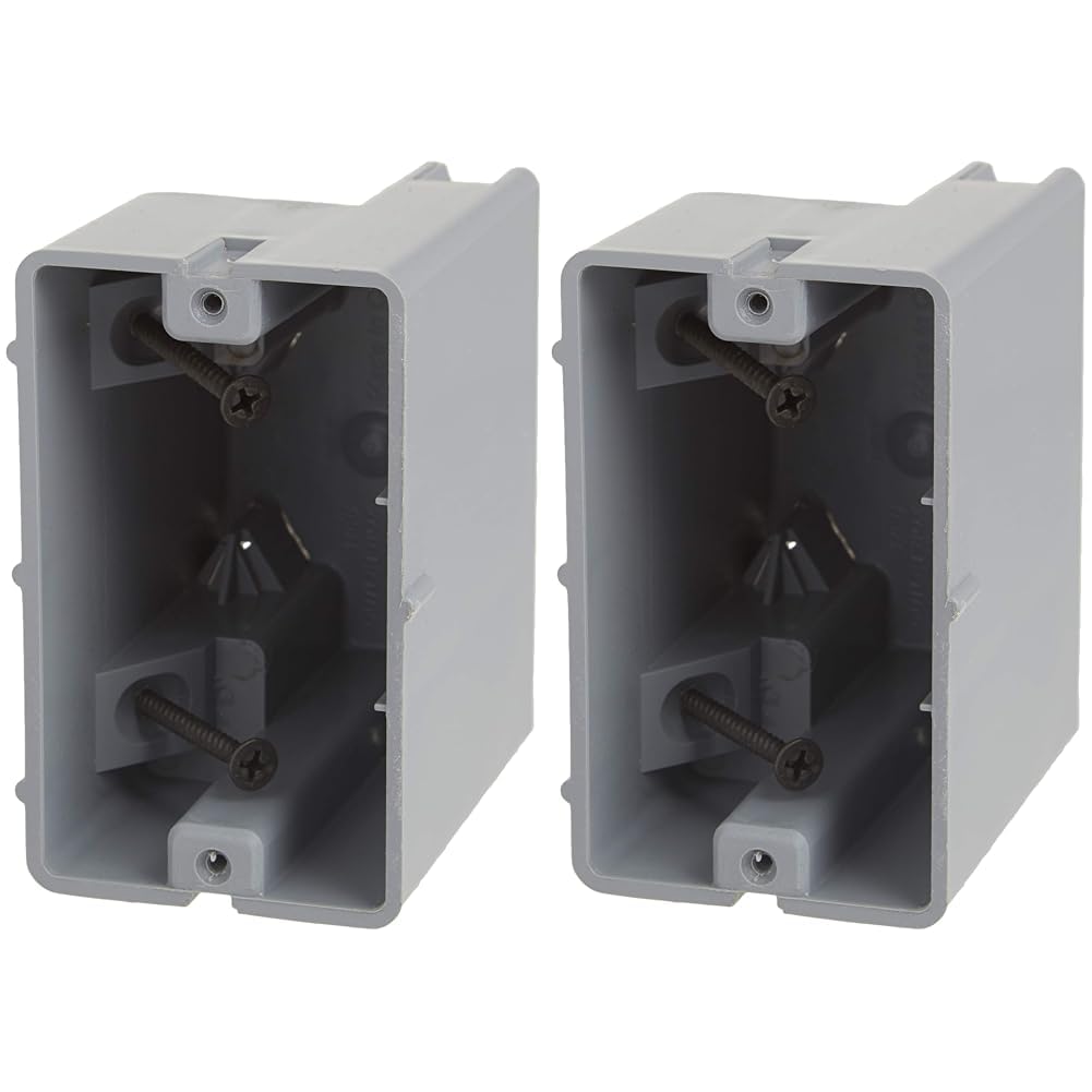 Southwire Southwire MSB1G – Caja de dispositivos de una banda con profundidad ajustable resistente 42 libras gris (paquete de 2)