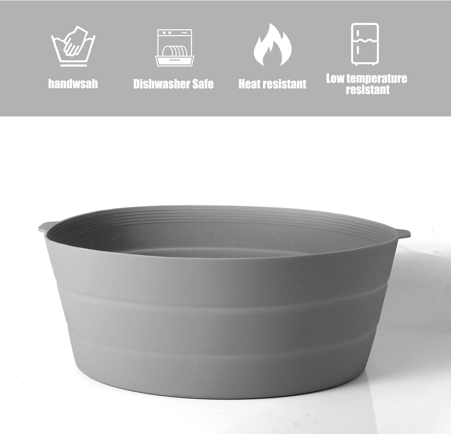 Revestimientos de silicona para olla de cocción lenta, forros divisores de ollas con 2 clips antiquemaduras, resistentes al calor, reutilizables, a