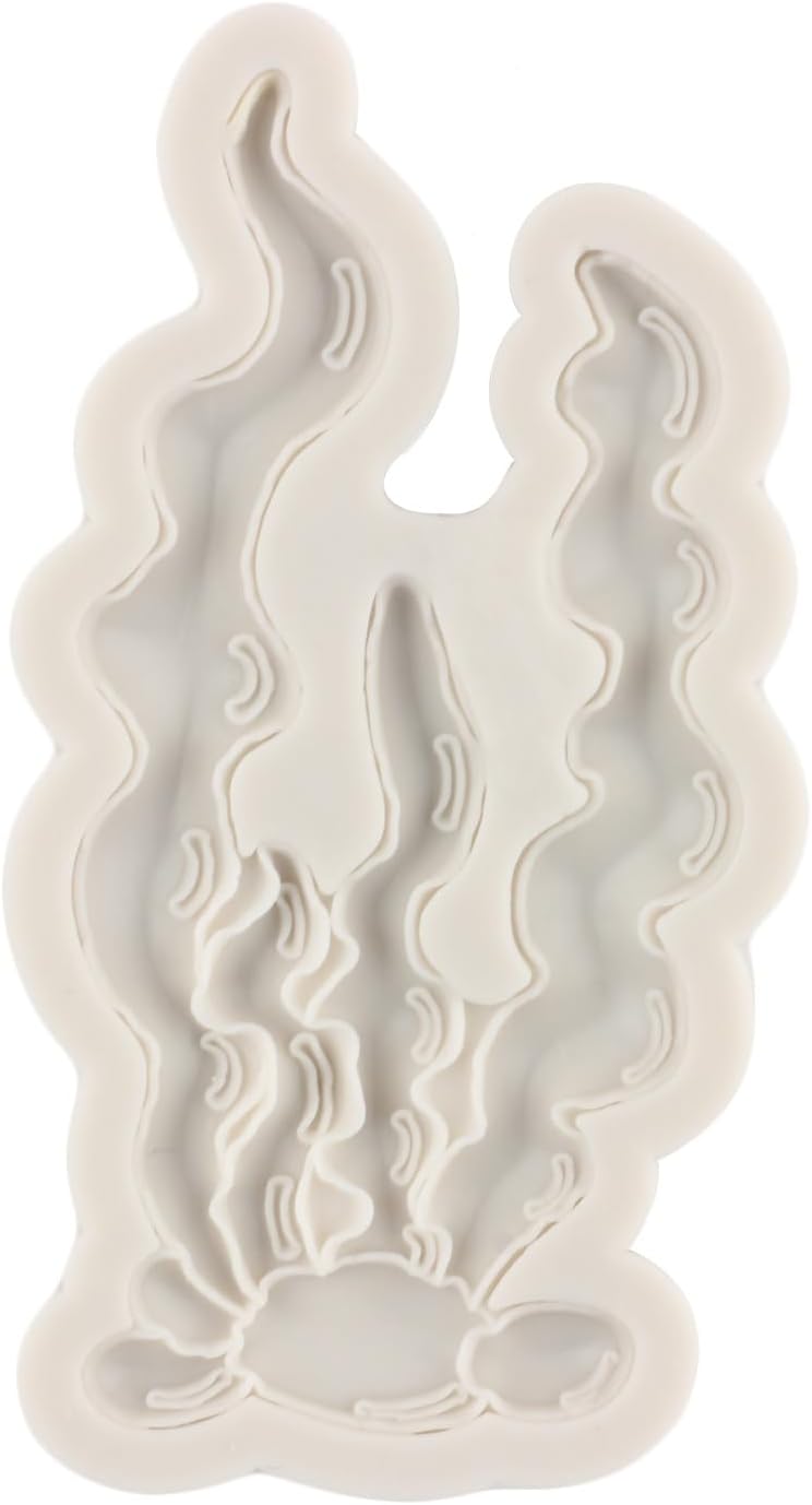 Moldes de fondant con temática marina, tortuga marina, concha, algas marinas, coral, moldes de silicona para decoración de pasteles, decoración de