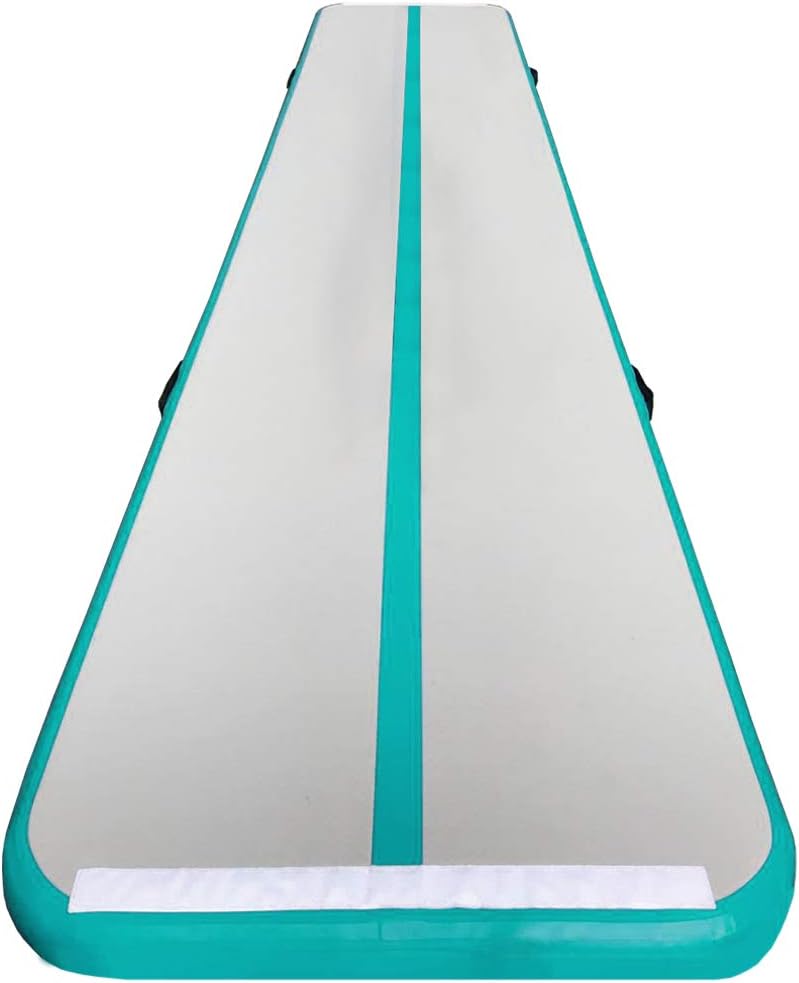 Colchoneta inflable de gimnasia de 10 pies, 13 pies, 16 pies, 20 pies, con bomba para gimnasio, hogar, yoga, entrenamiento, niños, deportes,