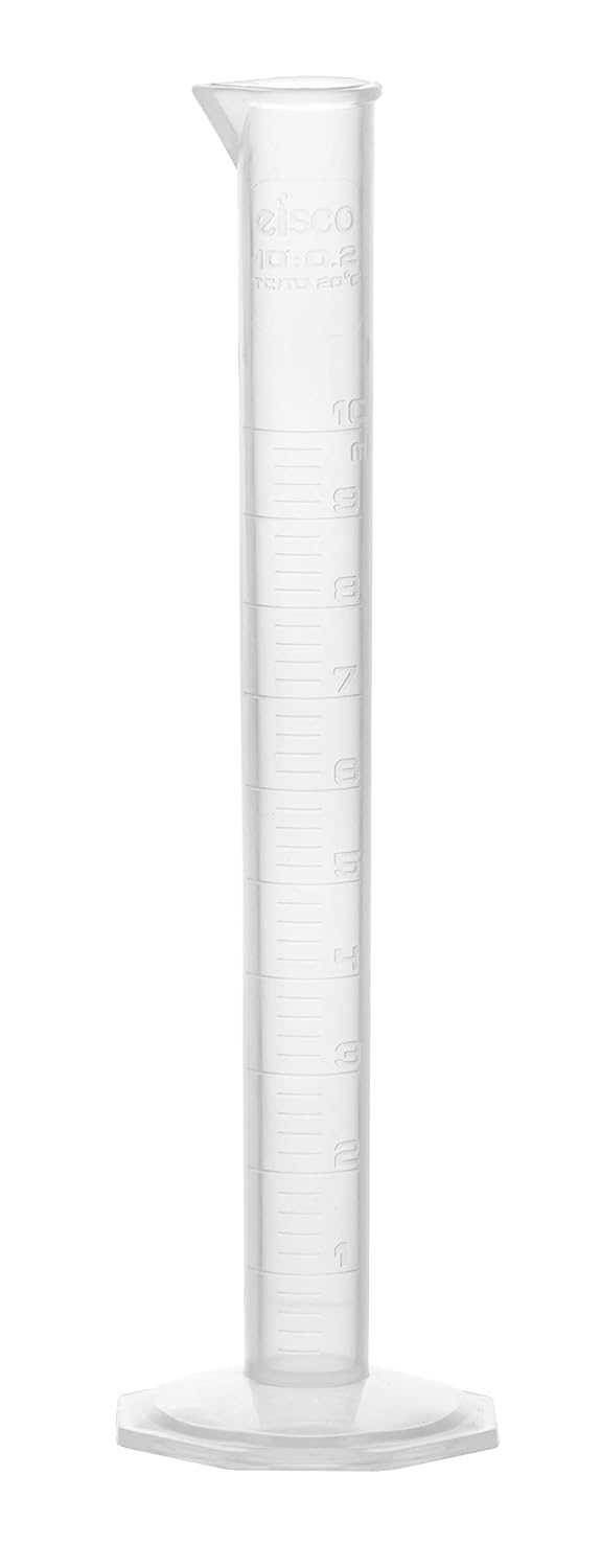 EISCO Juego de cilindros graduados de 7 piezas, clase B, 0.3 fl oz, 0.8 fl oz, 1.7 fl oz, 3.4 fl oz, 8.5 fl oz, 16.9 fl oz y 33.8 fl oz, plástico de