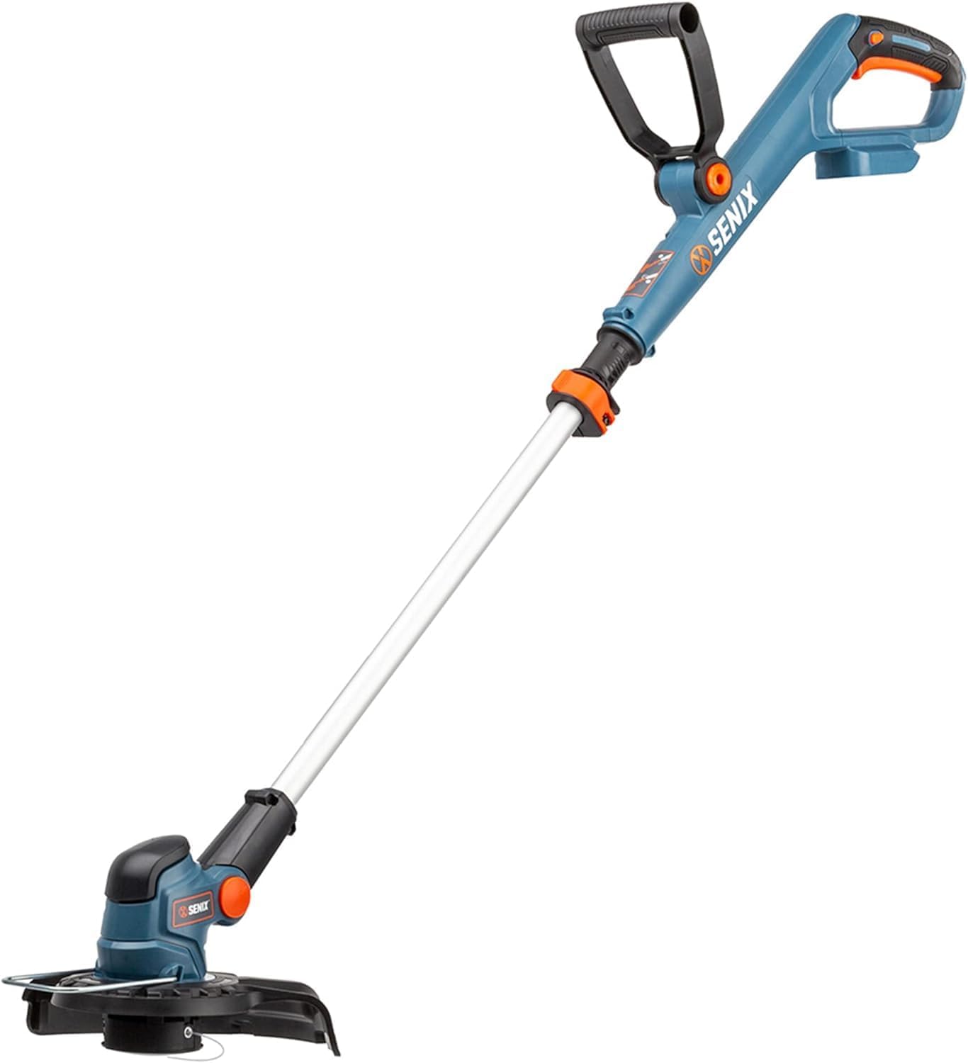 SENIX GTX2-M-0 20 voltios máximo* inalámbrico malezas, recortadora de césped y bordeadora, eje dividido desmontable, ancho máximo de corte de 10